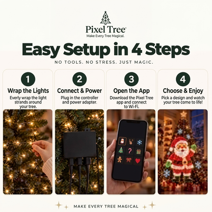 Pixel Tree - Customizable Christmas Lights