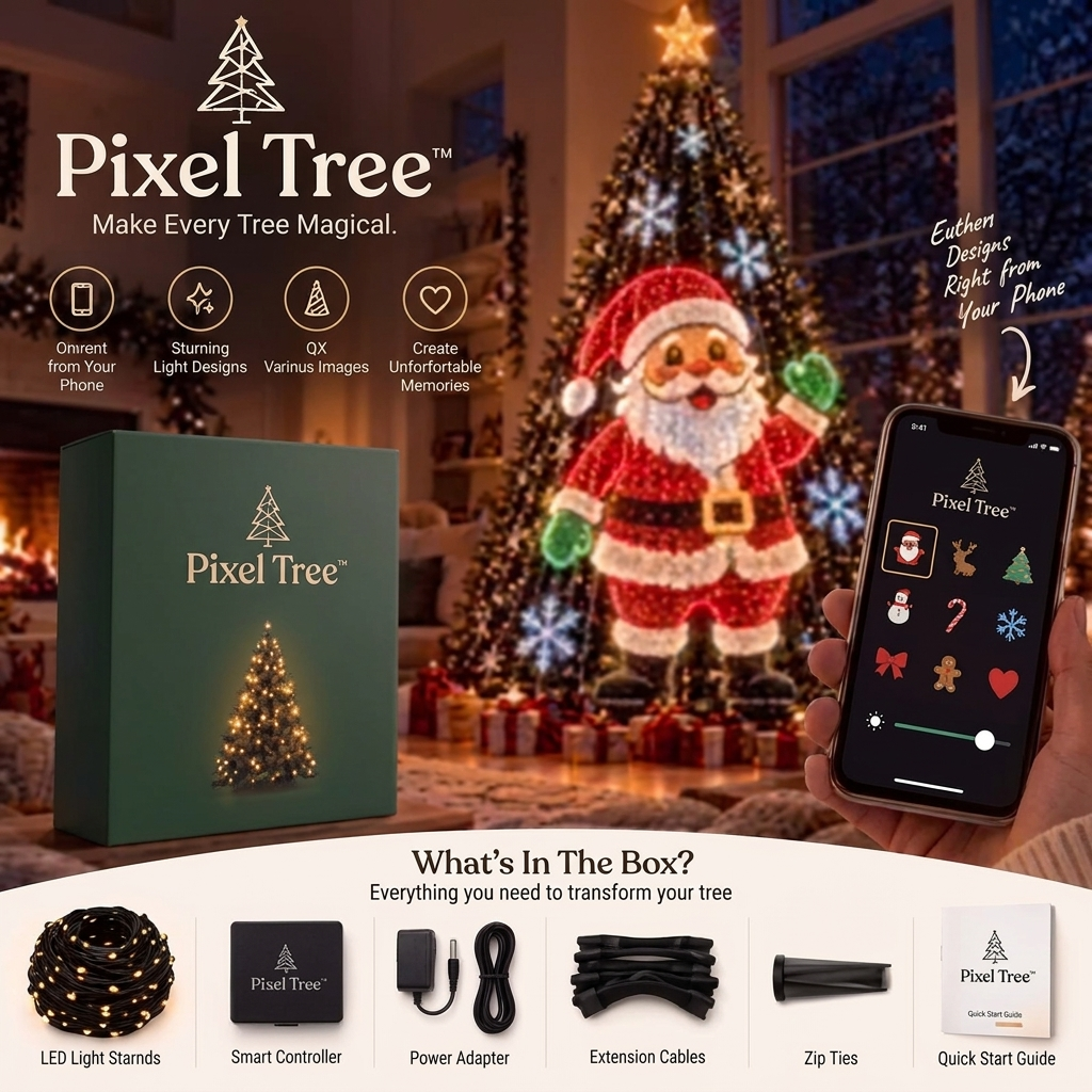 Pixel Tree - Customizable Christmas Lights